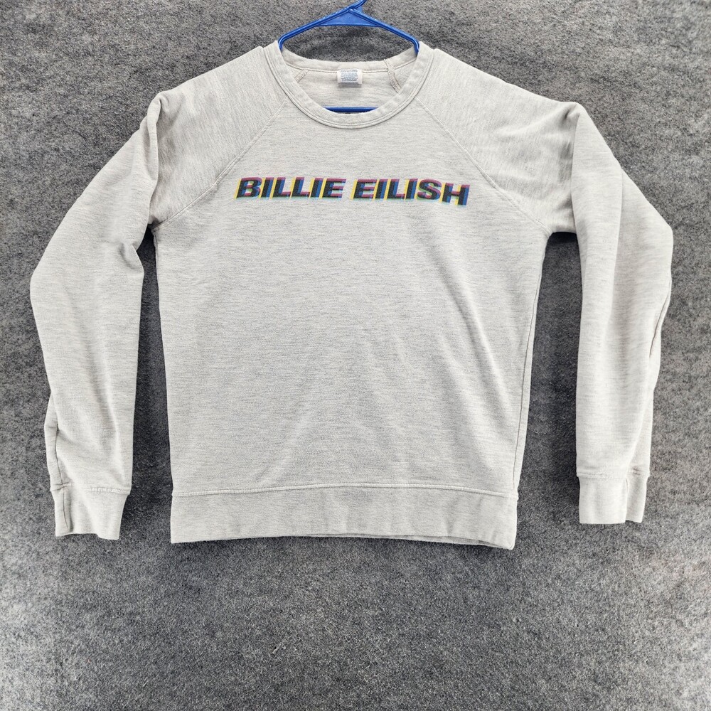 Billie Eilish Shirt Womens Medium Long Sleeve Gray